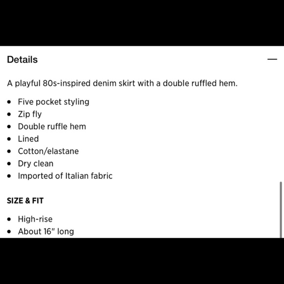 $265 Alice + Olivia Ruffle Hem Denim Mini Skirt High Waisted Tiered Jean Size 0 - Picture 10 of 10